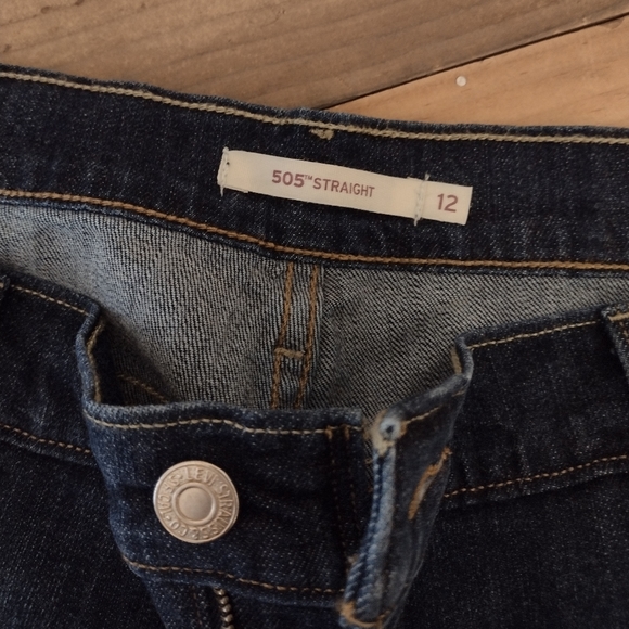 Levi's 505 Straight Leg Jeans Size 12 W 31 L 32 NEW - Picture 3 of 10